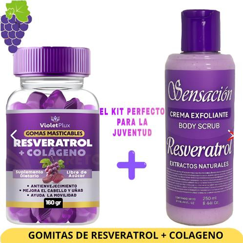 GOMITAS  RESVERATROL+ EXFOLIANTE